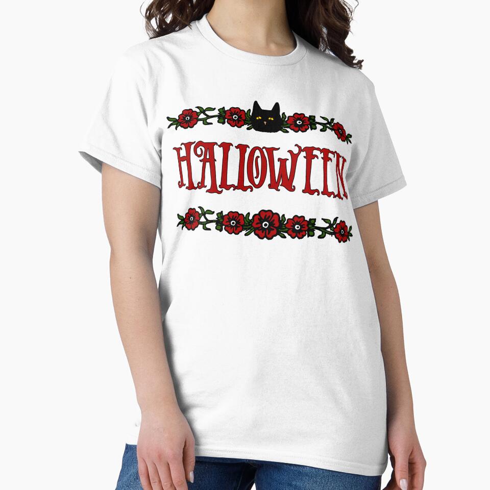 Black Cat, Halloween by i-cottagedesign T-Shirts, Hoodie, Sweatshirt | BlankRebels.com (Image 2)