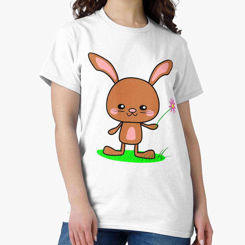 Brown Kawaii Bunny Rabbit by lovelyandcute T-Shirts, Hoodie, Sweatshirt | BlankRebels.com (Image 2)