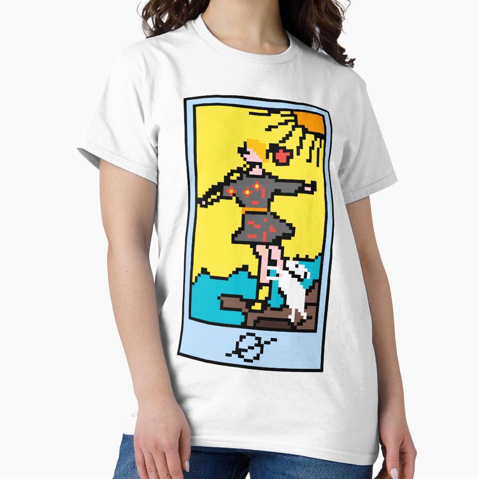 Wait Is This Pixel Art Tarot? White Major Arcana ' Fool' ( Stickers Other Accessories) T-Shirts, Hoodie, Sweatshirt