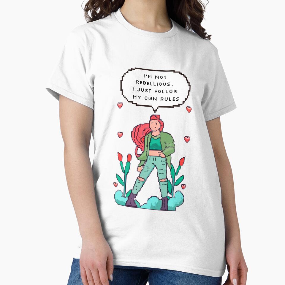 I'M Not Rebellious I Just Follow My Own Rules Pixel T-Shirts, Hoodie, Sweatshirt