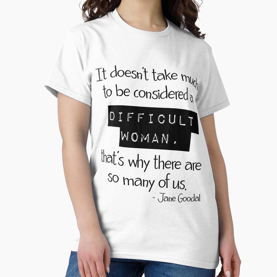 Difficult Woman (black text) by Swags T-Shirts, Hoodie, Sweatshirt | BlankRebels.com (Image 2)