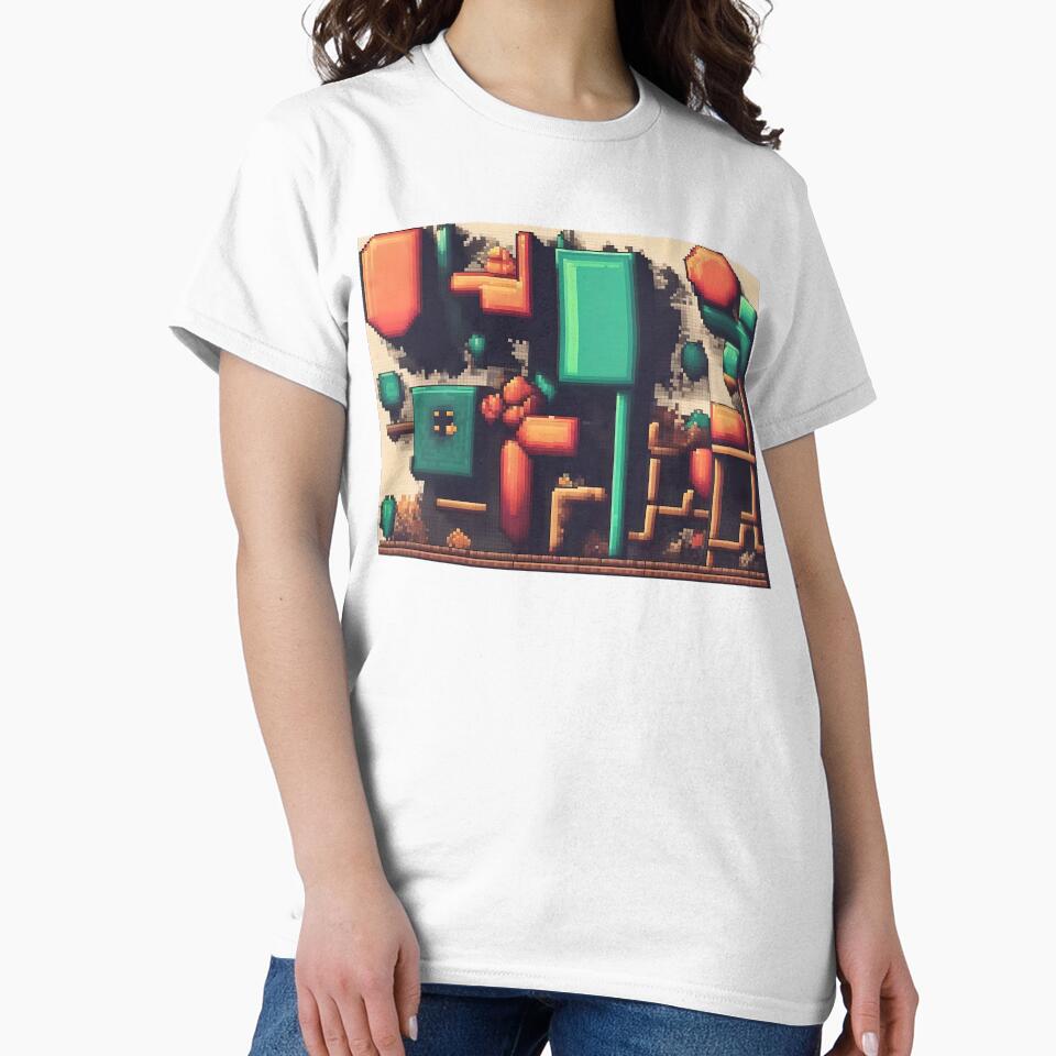 Pixelated Machinery Abstract Art T-Shirts, Hoodie, Sweatshirt