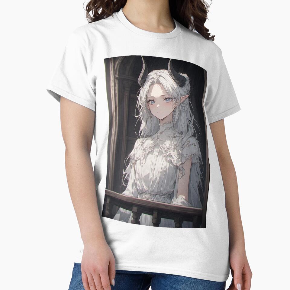 Gothic anime demon girl and balcony by ArtsJulian T-Shirts, Hoodie, Sweatshirt | BlankRebels.com (Image 2)
