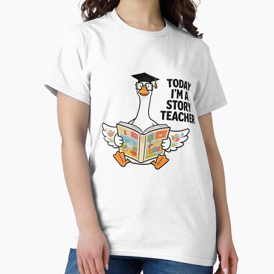 Story Teacher Goose – Cute Reading Teacher Design by truongloc246 T-Shirts, Hoodie, Sweatshirt | BlankRebels.com (Image 2)