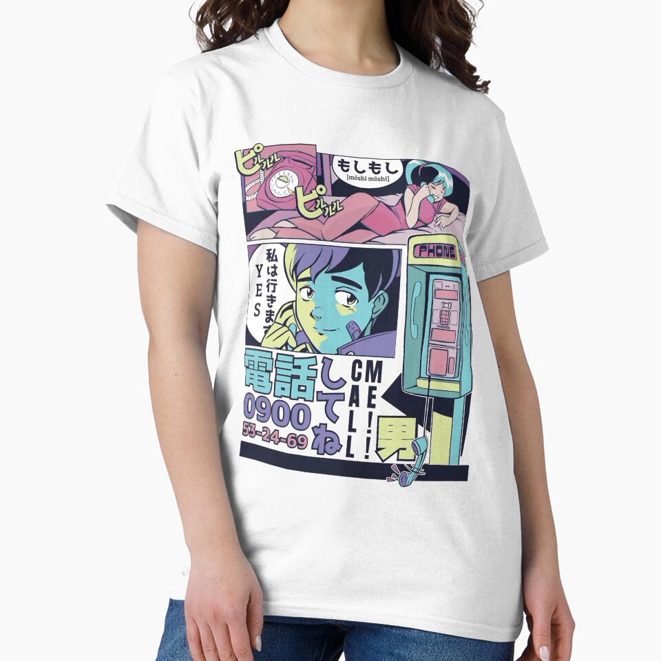 Two person vaporwave style manga panels by Rob-Son T-Shirts, Hoodie, Sweatshirt | BlankRebels.com (Image 2)