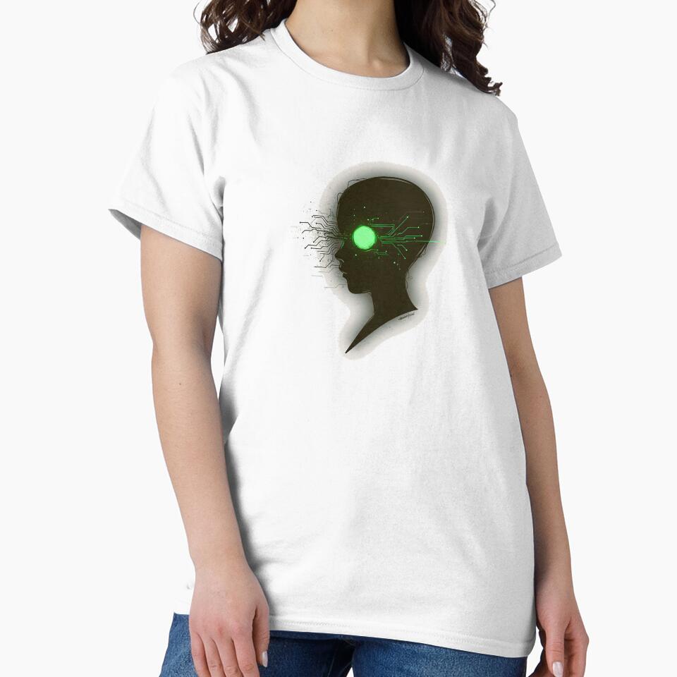 Cyborg Eye Sci-Fi T-Shirt, Hoodie, Sweatshirt, Long Sleeve, Short Sleeve, Long Sleeve, Long Sleeve by Inklivion (Image 2)