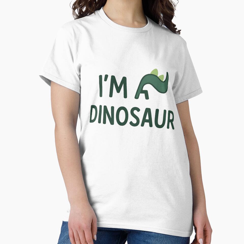 Cute "I'm Dinosaur" Graphic Design by MagicOfPrint T-Shirts, Hoodie, Sweatshirt | BlankRebels.com (Image 2)