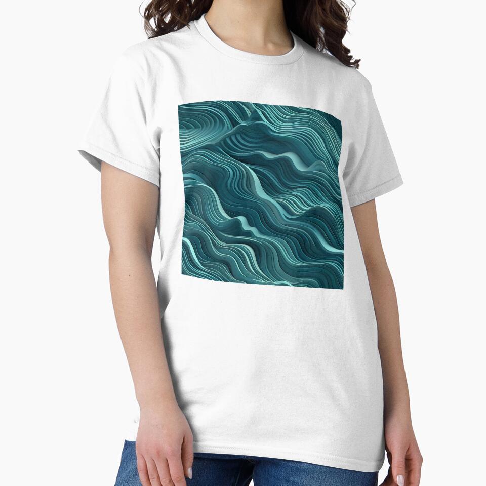 Ocean Waves Claymation Inspired Art #5 by CareToCanvas T-Shirts, Hoodie, Sweatshirt | BlankRebels.com (Image 2)