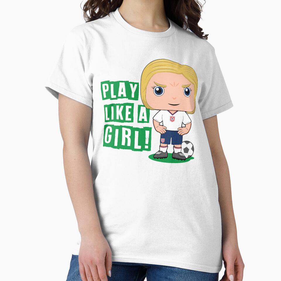 Play like a girl - kids soccer design by essjaydesigns
