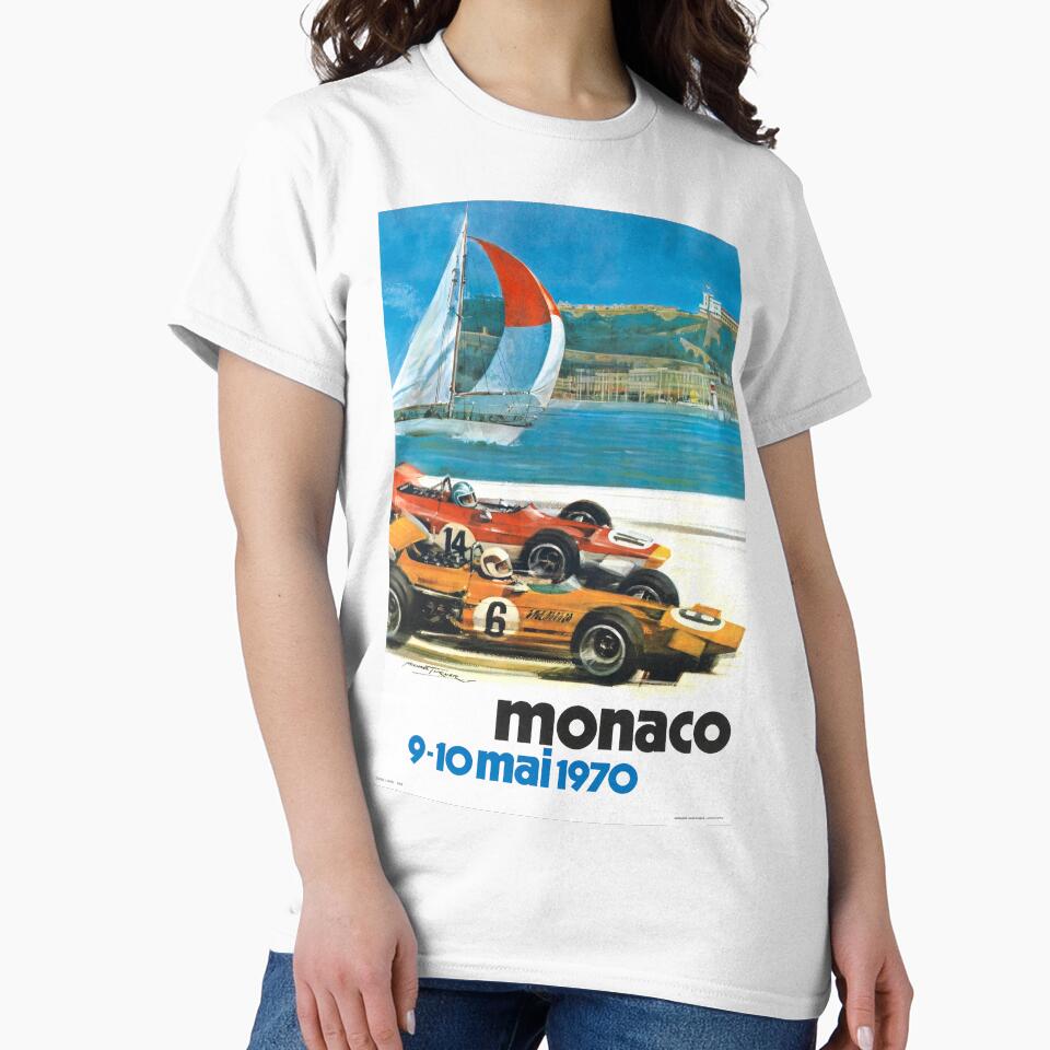 1970 Monaco Grand Prix Racing Poster by retrographics T-Shirts, Hoodie, Sweatshirt | BlankRebels.com (Image 2)