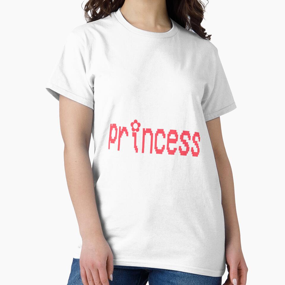 y2k red video game "princess" text by stickersbyro ☆ T-Shirts, Hoodie, Sweatshirt | BlankRebels.com (Image 2)