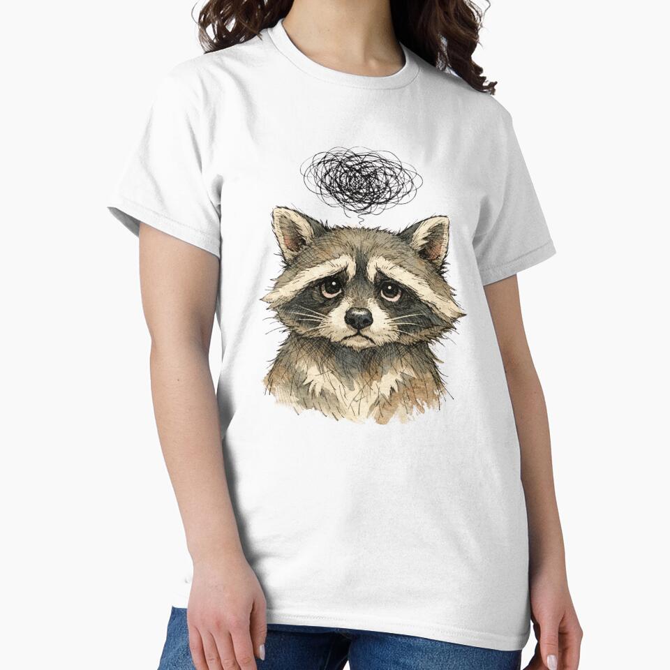 Overthinking Raccoon by Melissa Conner T-Shirts, Hoodie, Sweatshirt | BlankRebels.com (Image 2)