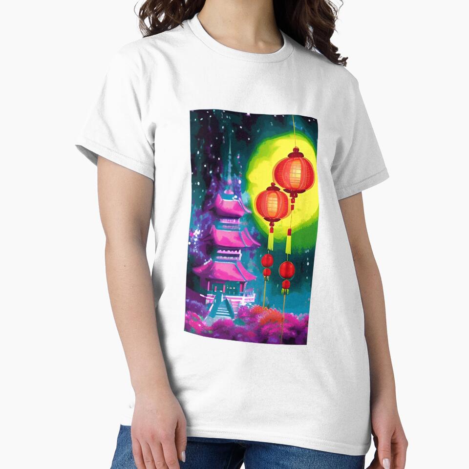Lunar New Year Chinese House Red Lanterns by rockate T-Shirts, Hoodie, Sweatshirt | BlankRebels.com (Image 2)