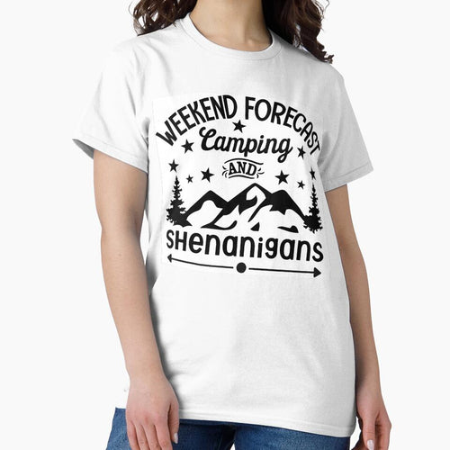 "Weekend Forecast: Camping and Shenanigans" Design by Dream World Images T-Shirts, Hoodie, Sweatshirt (Image 2)
