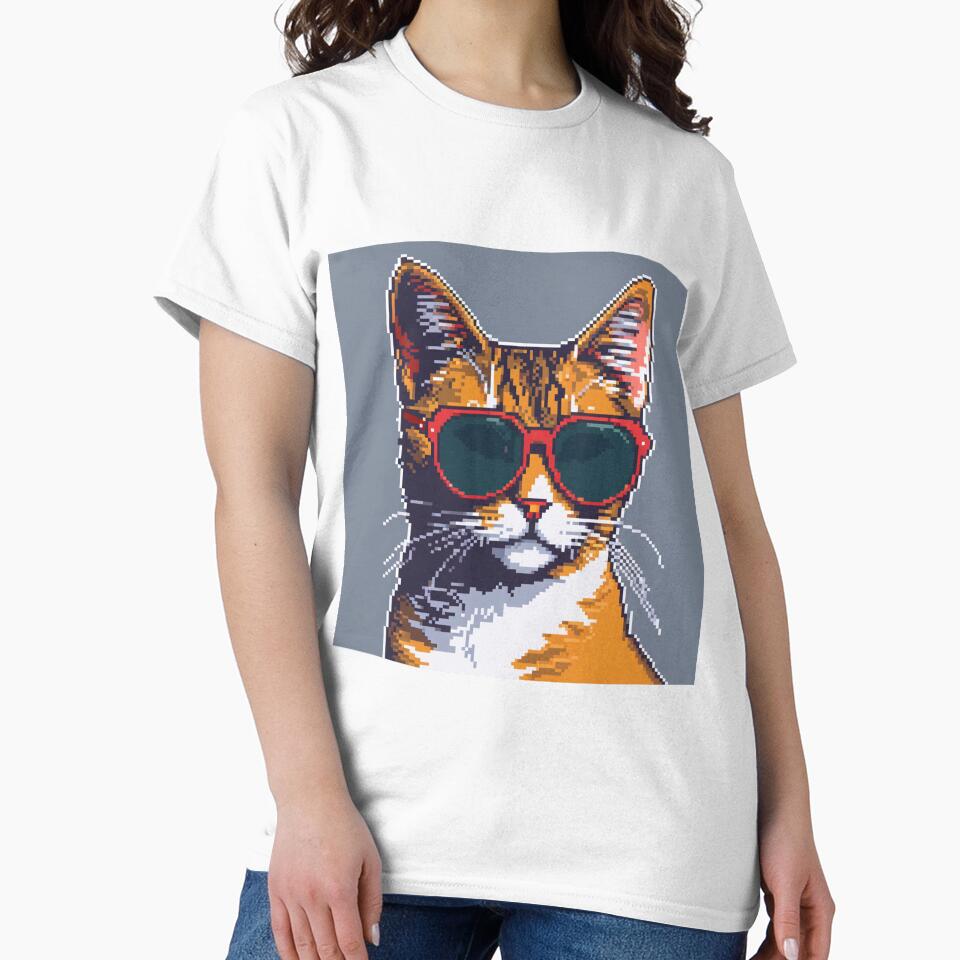 Pixel Cat by Planetporridge T-Shirts, Hoodie, Sweatshirt | BlankRebels.com (Image 2)