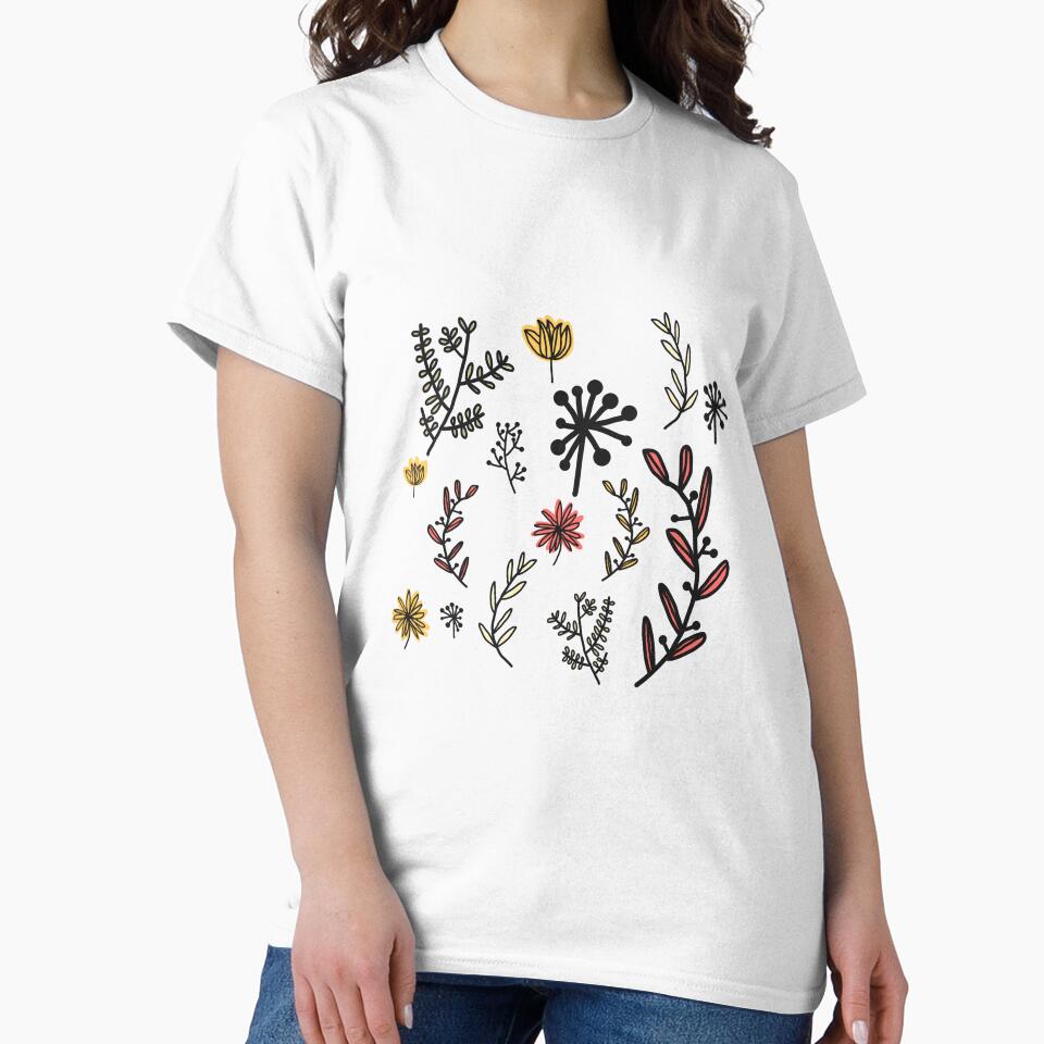 Flowers pattern nature minimalist handmade cool by Tropical Blood T-Shirts, Hoodie, Sweatshirt | BlankRebels.com (Image 2)
