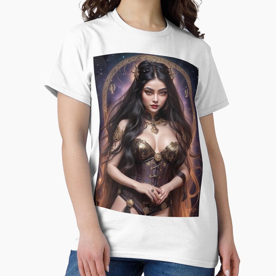 Capricorn Zodiac Goddess – Celestial Earth Sign Astrology Art by MissSaylor T-Shirts, Hoodie, Sweatshirt (Image 2)