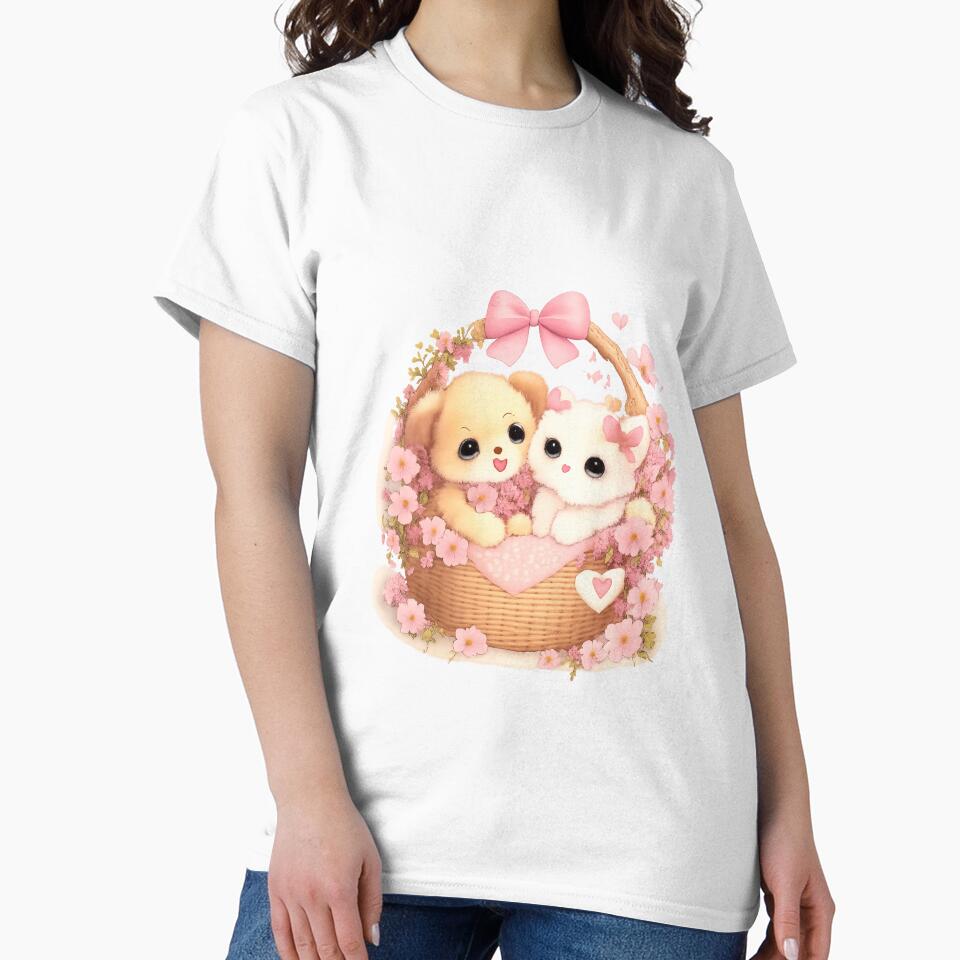 Classic Kawaii Basket Love – Soft Cute Companions by kimkosovo