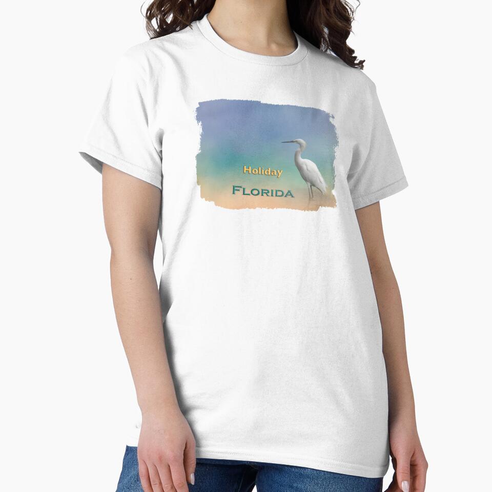 Egret Holiday FL by Elisabeth Lucas T-Shirts, Hoodie, Sweatshirt | BlankRebels.com (Image 2)