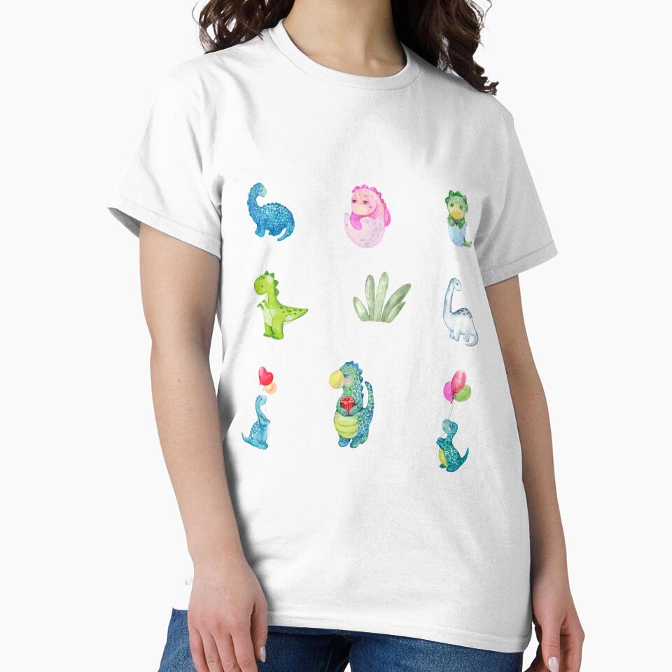 Watercolor Dinosaurs by silviaol T-Shirts, Hoodie, Sweatshirt | BlankRebels.com (Image 2)