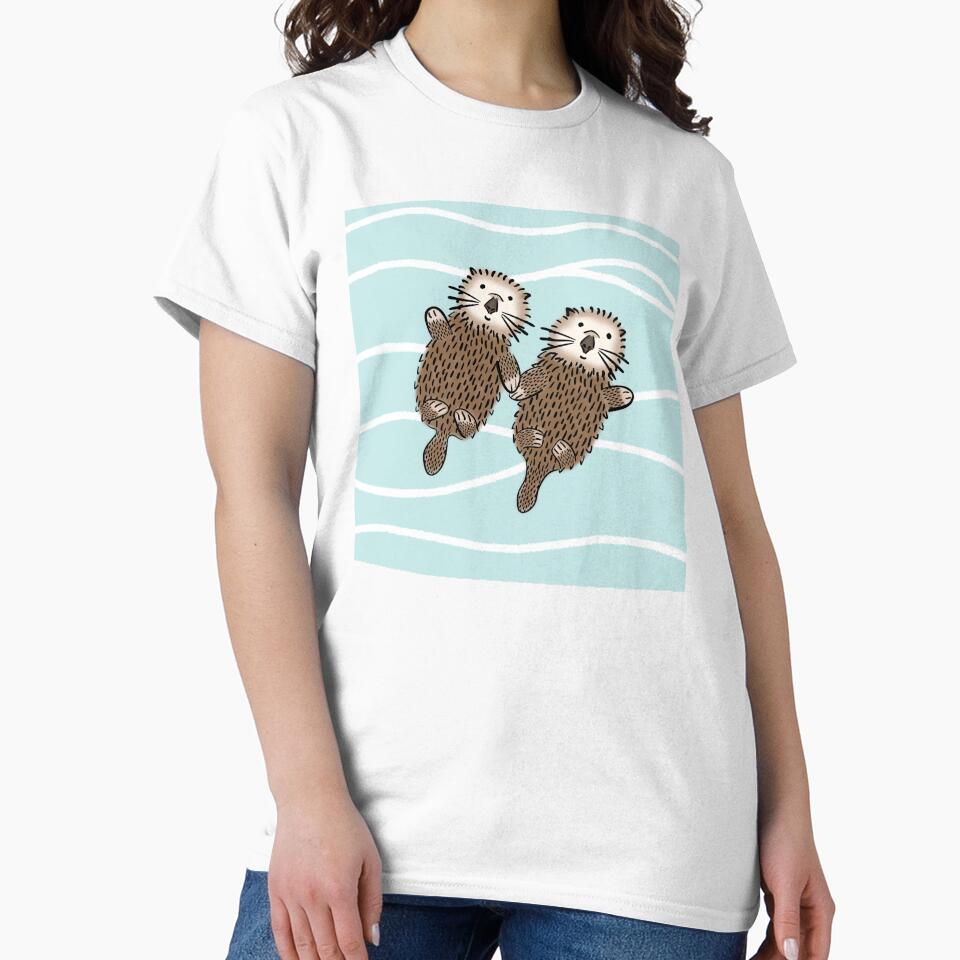 Otters in Love by The Wellington Boot T-Shirts, Hoodie, Sweatshirt | BlankRebels.com (Image 2)