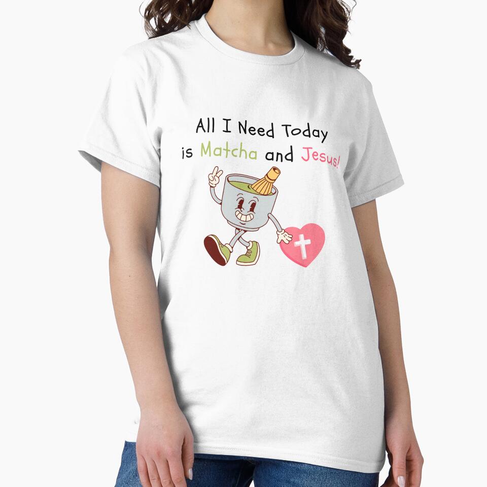 Matcha and Jesus- Cute Christian Quote by Bacon156 T-Shirts, Hoodie, Sweatshirt | BlankRebels.com (Image 2)