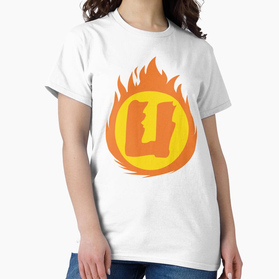 Superhero Letter U. Fire Insignia by mgulin T-Shirts, Hoodie, Sweatshirt | BlankRebels.com (Image 2)