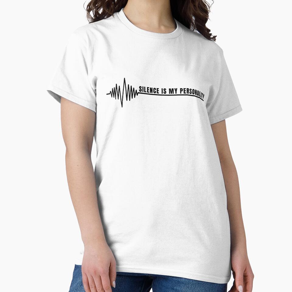 Silence is My Personality Shirt – Quiet Introvert Tee, Minimalist Humor by Gohrin.co