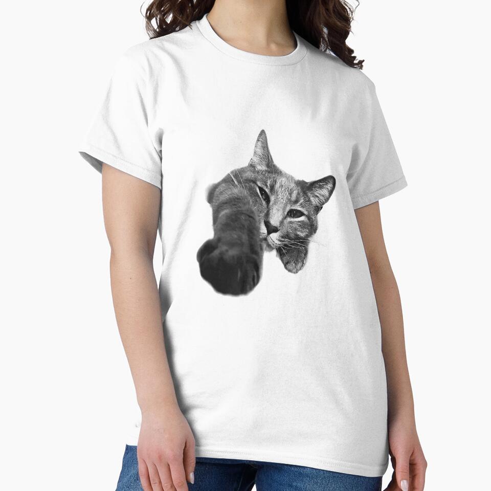 Lazy Cat Stretching T-Shirt by gidget-gadget