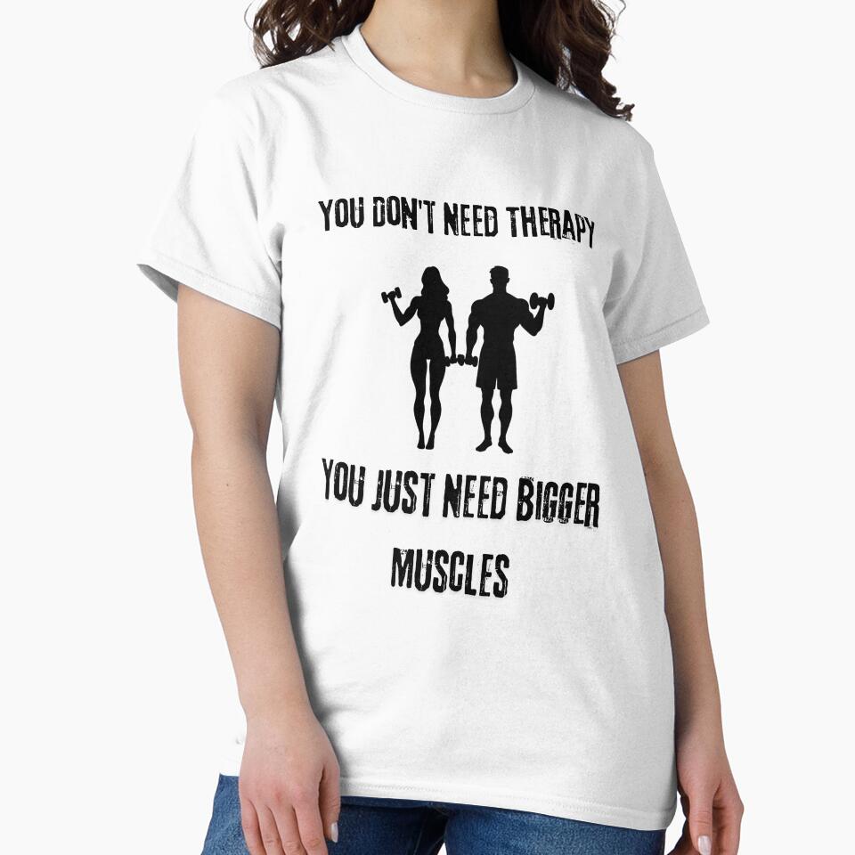 Funny Gym Quote Bigger Muscles Motivation t-shirt by NOUR1DESIGNS Hoodie, Sweatshirt | BlankRebels.com (Image 2)