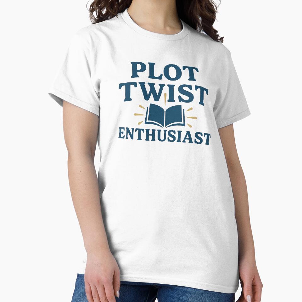 Plot Twist Enthusiast – Funny Book Lover Reading by The Junto Shop
