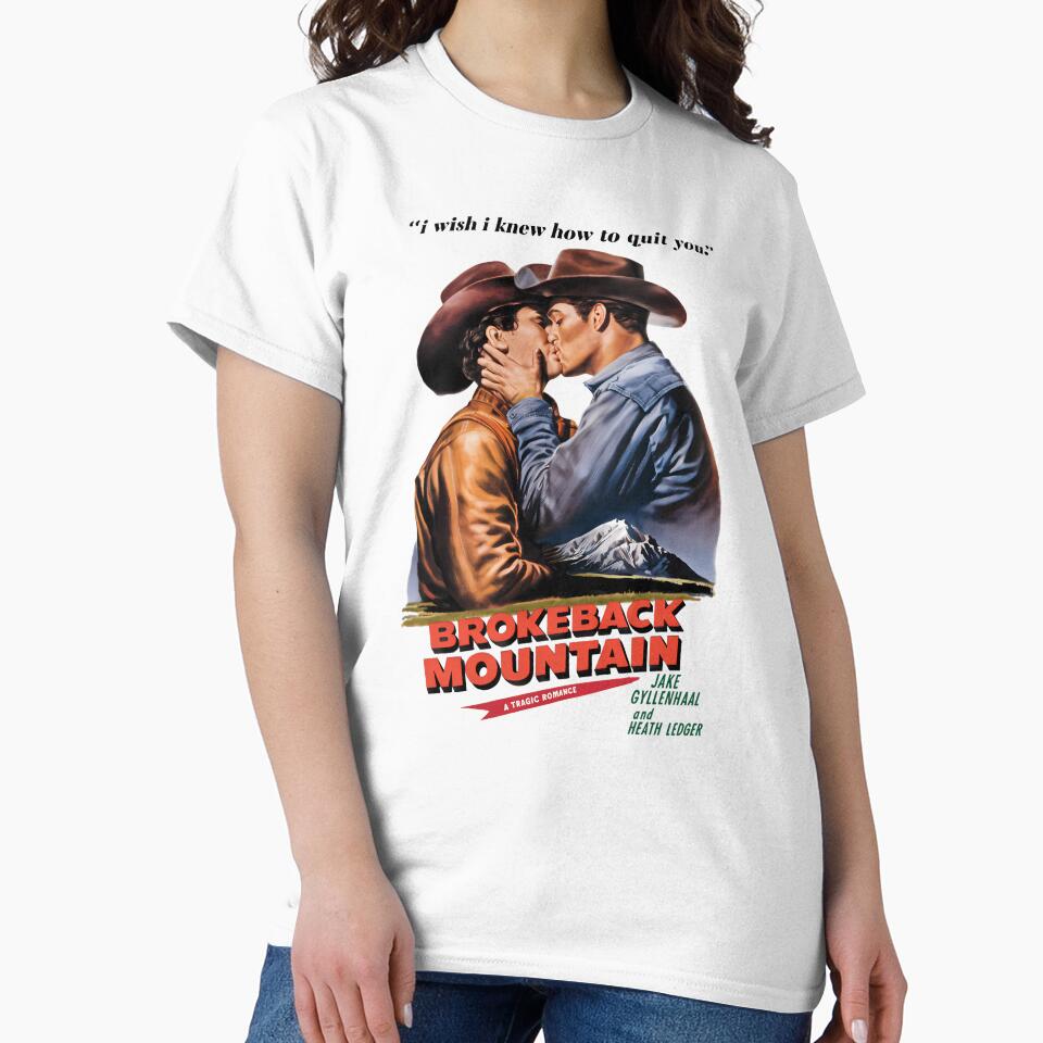 Brokeback Mountain Poster I Wish I Knew How To Quit You Jake Gyllenhaal And Heath ledger by Akerue00 T-Shirts,... (Image 2)
