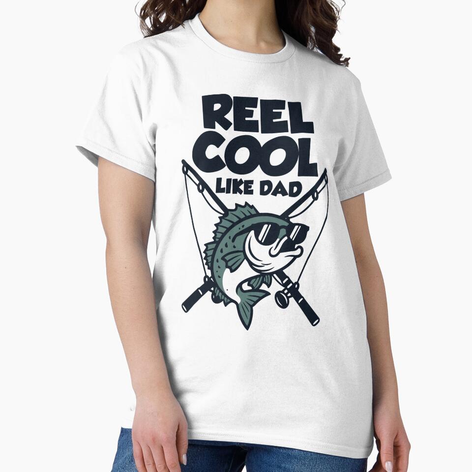Reel Cool Like Dad Funny Fishing Father Design by American Spirit T-Shirts, Hoodie, Sweatshirt | BlankRebels.com (Image 2)