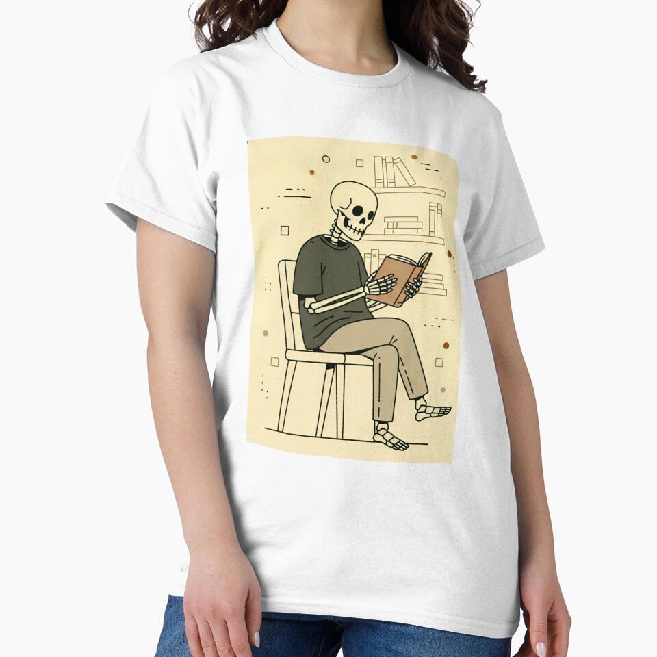 READER Minimalist Skeleton Streetwear Art T-Shirts, Hoodie, Sweatshirt