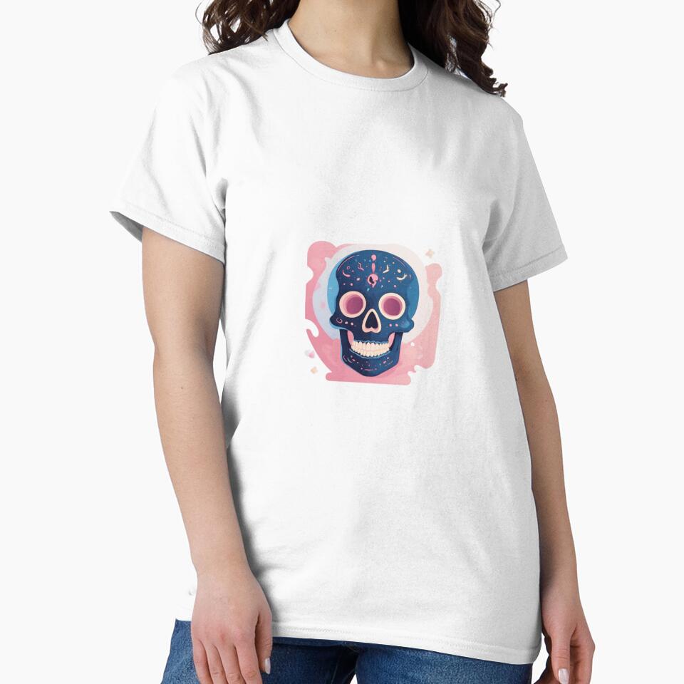 Dreamy Cosmic Skull Illustration by RED-MOUSE T-Shirts, Hoodie, Sweatshirt | BlankRebels.com (Image 2)