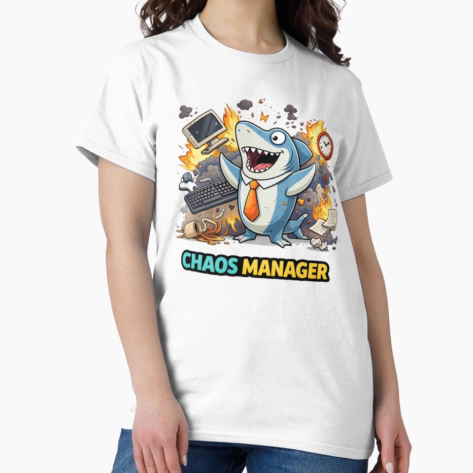 Chaos Manager Funny Shark Office Meme by the-dovlat