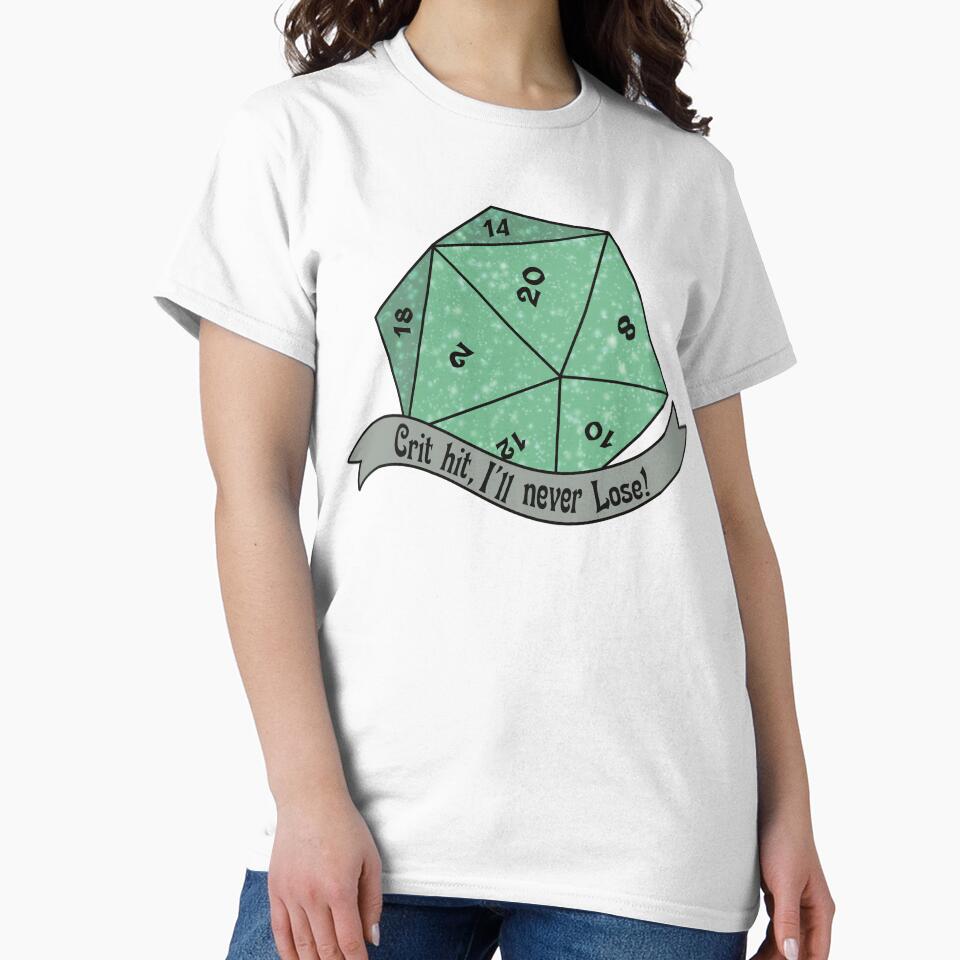 It’s a Critical Hit! I couldn’t Possible Lose! D20 by RowiKiwi T-Shirts, Hoodie, Sweatshirt | BlankRebels.com (Image 2)