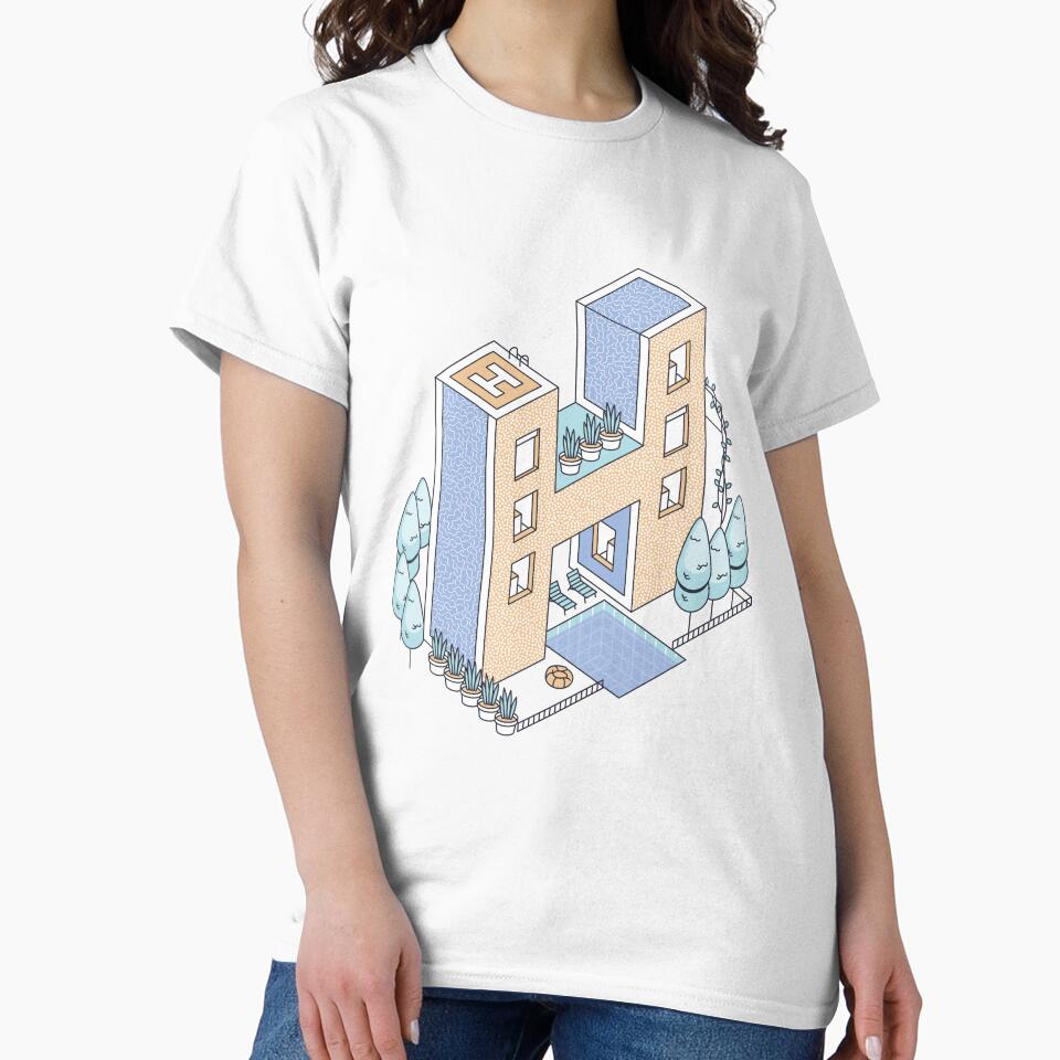 Pastel Retro Letter H by CynthSky T-Shirts, Hoodie, Sweatshirt | BlankRebels.com (Image 2)