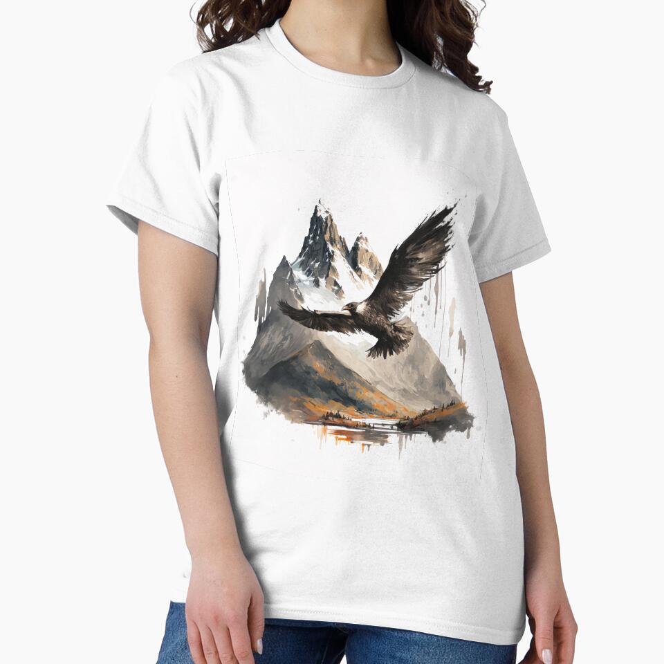 The Eagle Flying to the Mountains by klimov0101 T-Shirts, Hoodie, Sweatshirt | BlankRebels.com (Image 2)