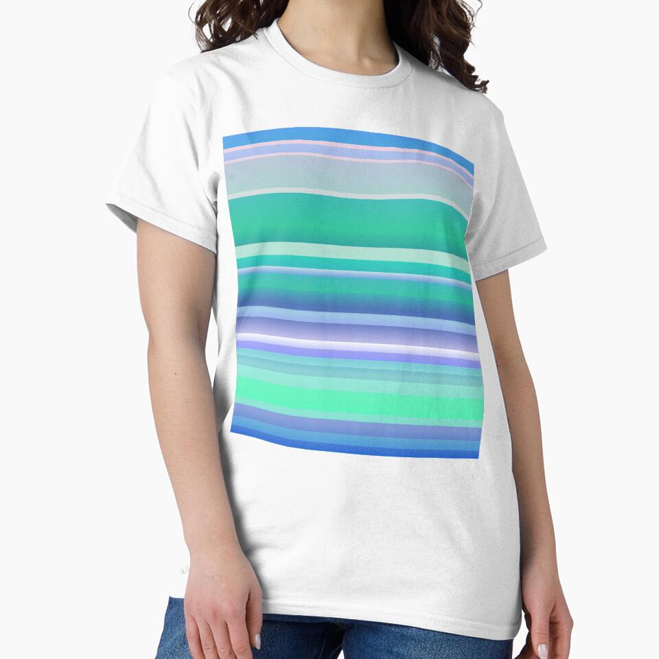 ocean color palette striped | blue ocean striped by lausn T-Shirts, Hoodie, Sweatshirt | BlankRebels.com (Image 2)