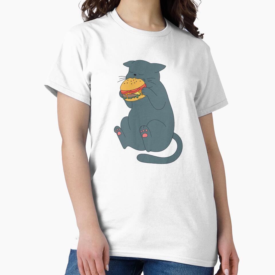 Cat Eating Burger by Pixelish T-Shirts, Hoodie, Sweatshirt | BlankRebels.com (Image 2)