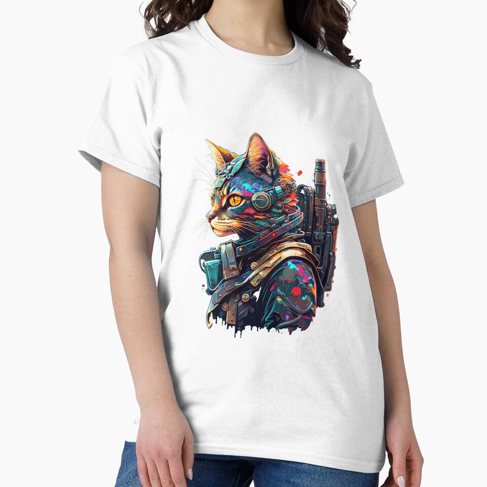 Cyberpunk Cat by Rachel-Y T-Shirts, Hoodie, Sweatshirt | BlankRebels.com (Image 2)