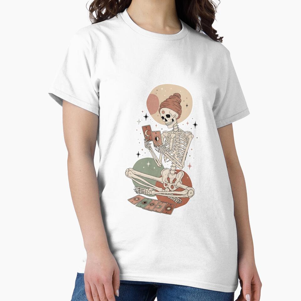 Skeleton Reading Cosmic Tarot by Pluto ⭐️ T-Shirts, Hoodie, Sweatshirt | BlankRebels.com (Image 2)
