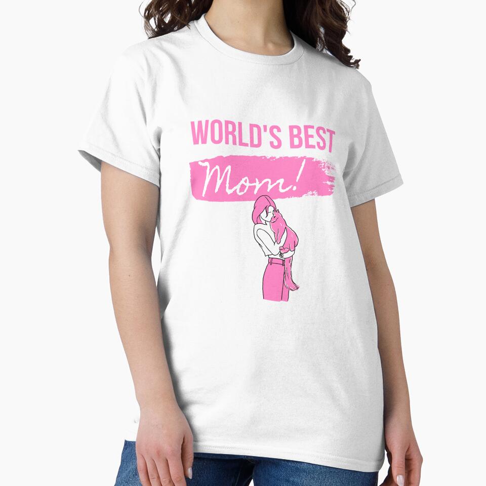 World’s Best Cat Mom | Cute Cat Lover Gift by  Catpuccino T-Shirts, Hoodie, Sweatshirt | BlankRebels.com (Image 2)