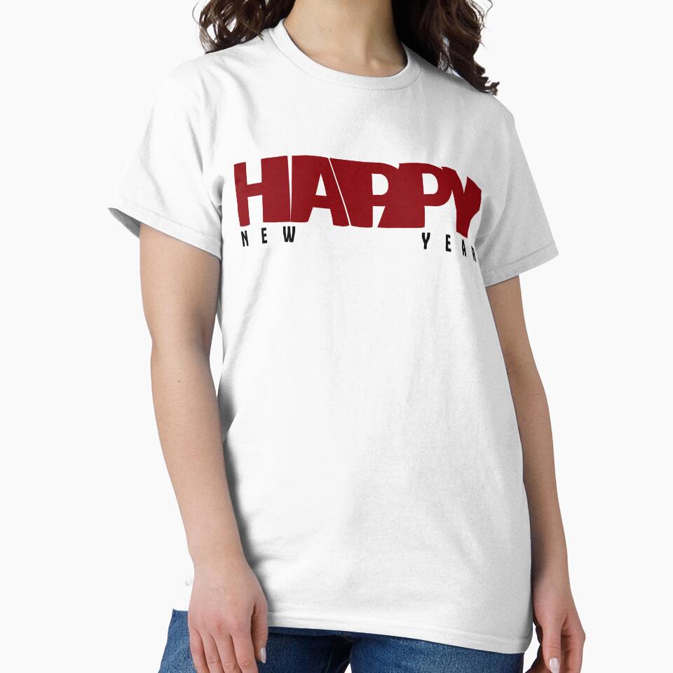 HAPPY NEW YEAR 2023 - RED SIMPLE COOL WORDINGS by Lu7u T-Shirts, Hoodie, Sweatshirt | BlankRebels.com (Image 2)