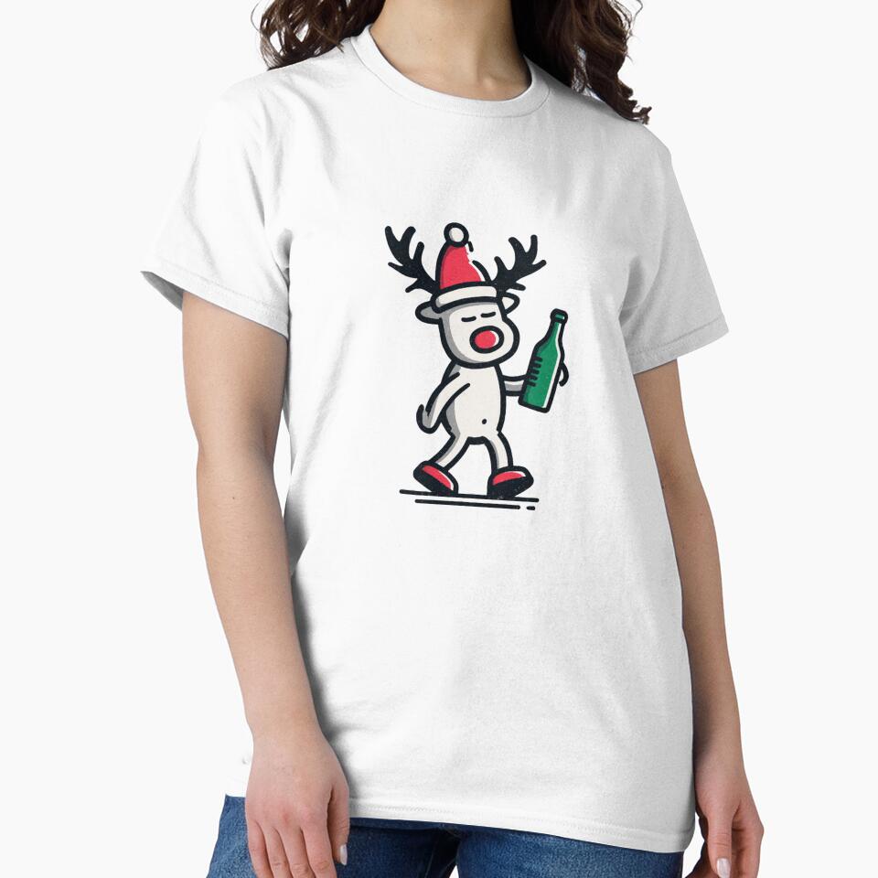 Cheerful Reindeer Christmas T-shirt, tee, t-shirt, hoodie, sweatshirt, long sleeve, short sleeve, long sleeve,... (Image 2)
