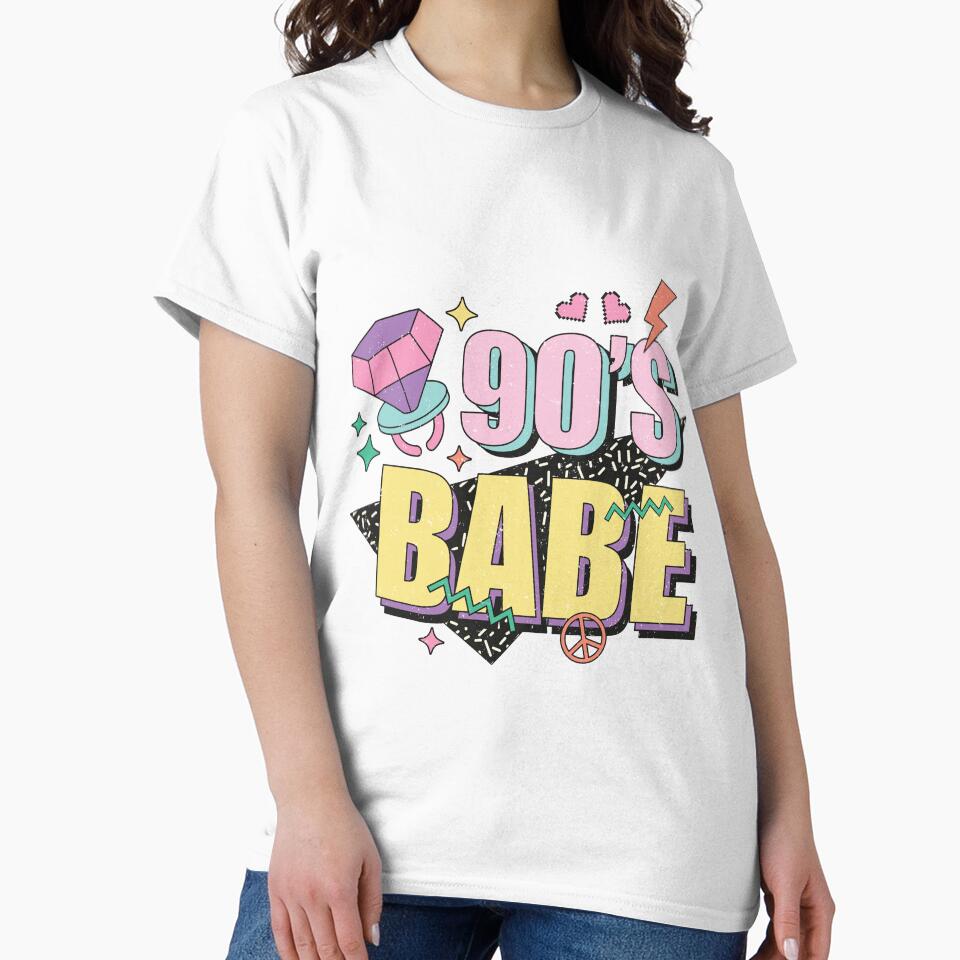 90s Babe Retro Vintage Aesthetic by FlawlessSeams T-Shirts, Hoodie, Sweatshirt | BlankRebels.com (Image 2)