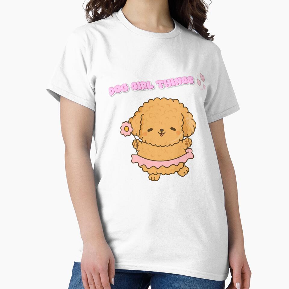 Dog Girl Things – Cute Poodle Illustration by Midnight Roses Collection T-Shirts, Hoodie, Sweatshirt (Image 2)