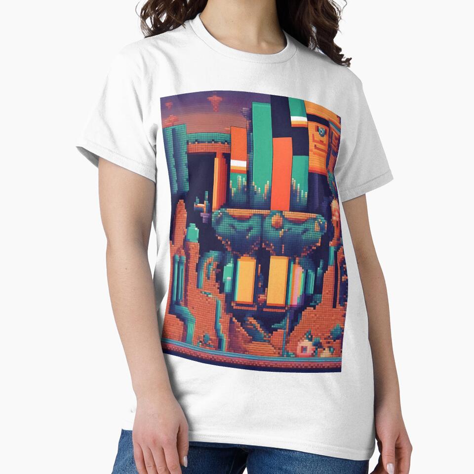 Pixelated City Life Abstract Art by Esterlane T-Shirts, Hoodie, Sweatshirt | BlankRebels.com (Image 2)