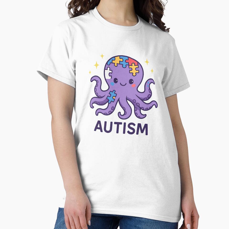 Autism Octopus – Neurodivergent & Proud by Feral & Stellar T-Shirts, Hoodie, Sweatshirt | BlankRebels.com (Image 2)